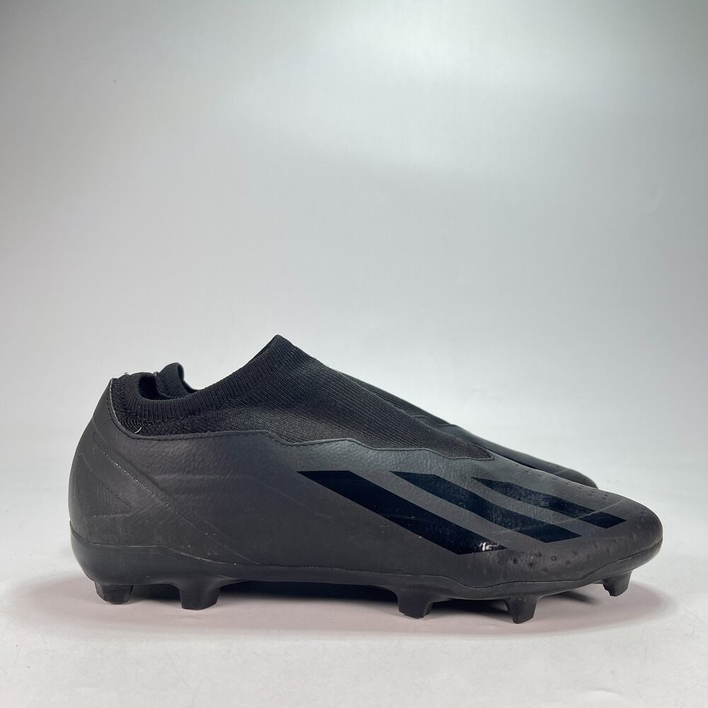 adidas X Crazyfast.3 Laceless FG Core Black Soccer Cleats GY7427 Men's Size 10